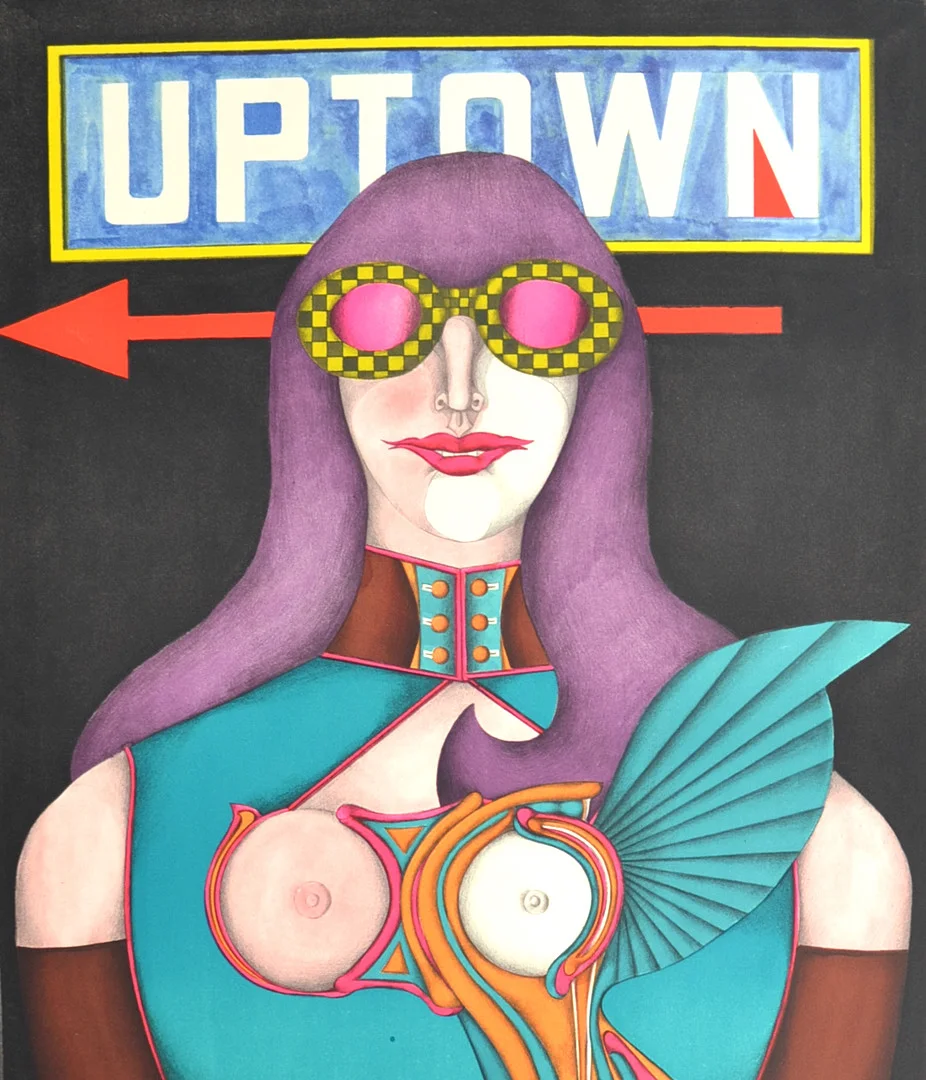 RICHARD LINDNER. UPTOWN, LITHOGRAFIE SIGNIERT. — Engravings & Prints — Colombos