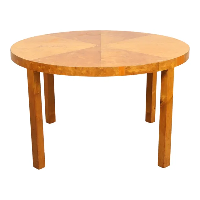 SKANDINAVISK DESIGN. Rundt sofabord af birketræ, 1920'erne.