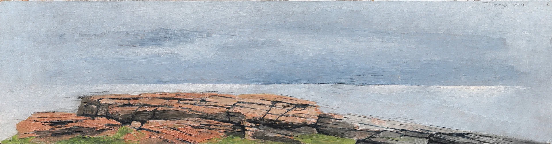 HANS FAGERSTRÖM (1921-2000). Strandhäll, olja på pannå, signerad. — Paintings — Garpenhus Auktioner
