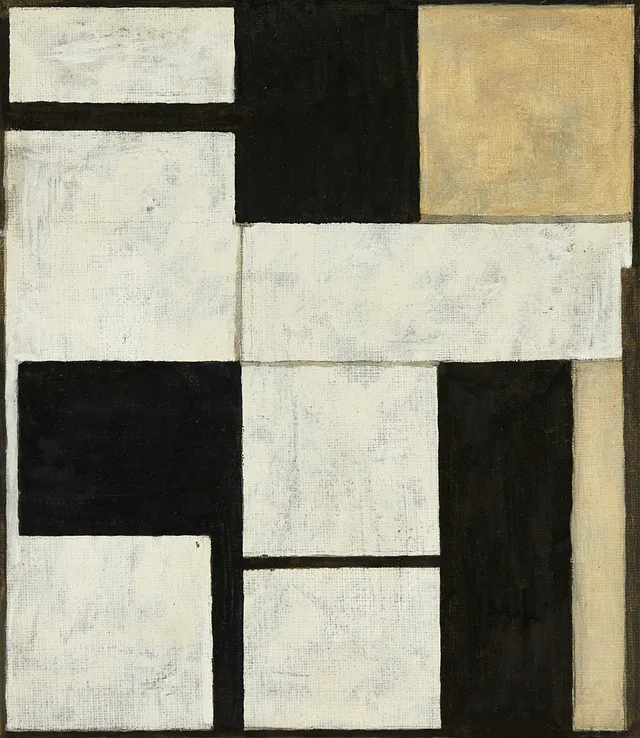 ROLF WERTHEIMER (Sverige, 1930-2025), Svart mot vitt, 1950-tal, olja på duk.