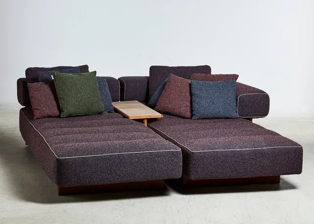 RODOLFO DORDONI. SOFFA, 2 moduler, för utomhusbruk, modell "478 Sail Out 7-bands", för Cassina, Italien.