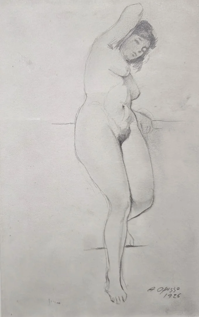 ALFREDO OPISSO. DESNUDO FEMENINO. LÁPIZ SOBRE PAPEL. 1926. — Drawings — Barcelona Auctions