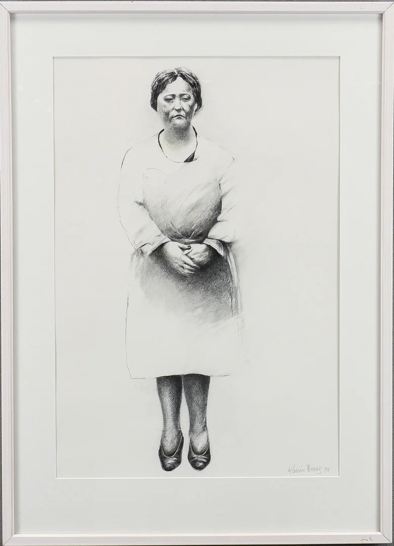 KARIN BROOS. Porträtt av kvinna. — Paintings — Karlstad Hammarö Auktionsverk