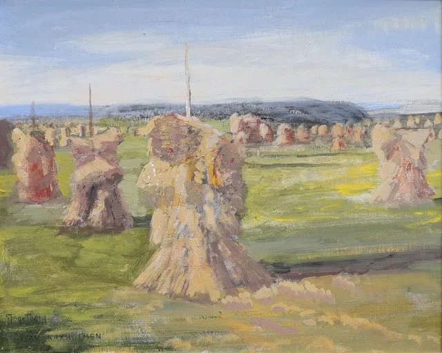 GUSTAV FOGELBERG. Olja på duk, "Från Kaxholmen", signerad.