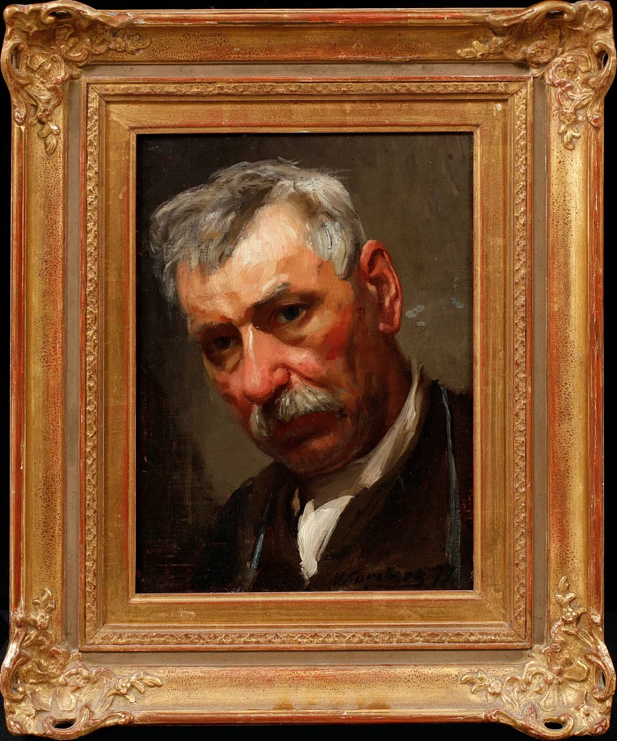 NILS FORSBERG. Porträtt, olja på duk, signerad och daterad 11. — Paintings — Göteborgs Auktionsverk