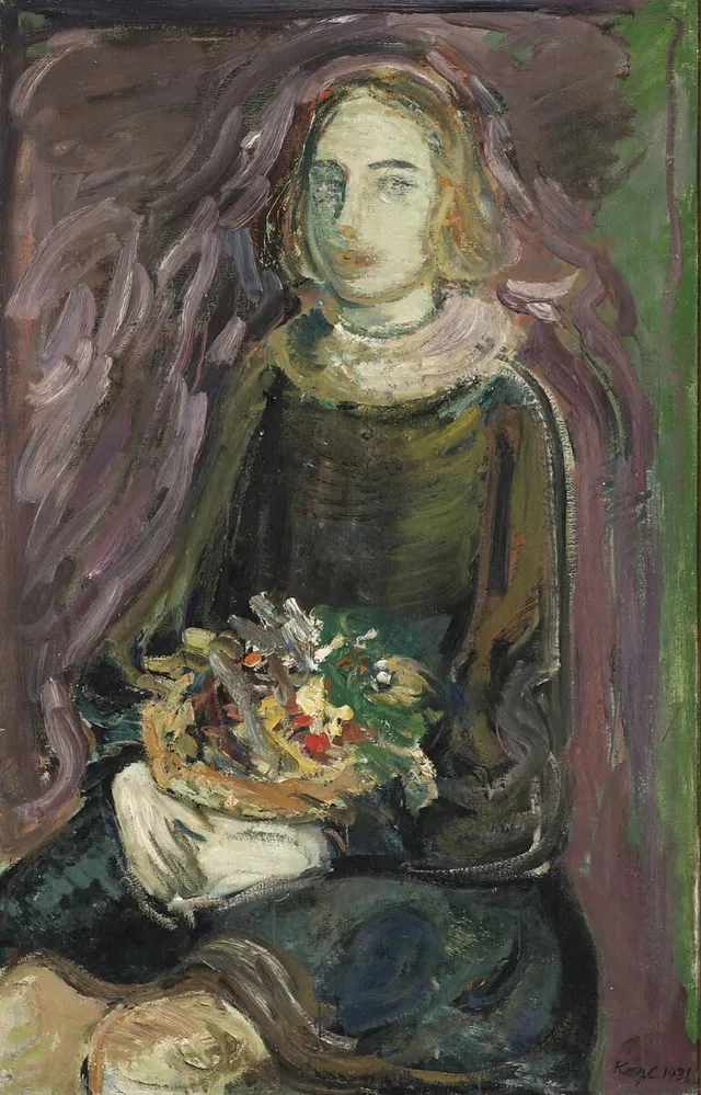 Kay Christensen: “Anne-Marie”, maj 1931. Signed Kay C 1931; signed, titled and dated on the reverse. Oil on canvas 96×62 cm.