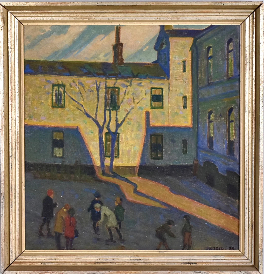 ELLEN TROTZIG. oljemålning på duk. — Paintings — Halmstads Auktionskammare