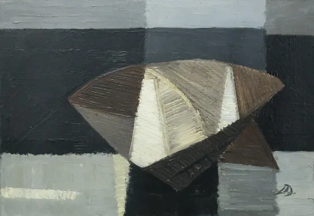 LENNART JÖNSSON. BÅT II, OLJA PÅ DUK.