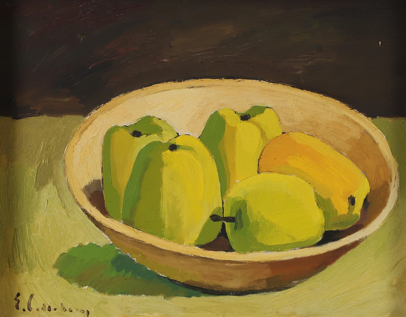 ERIC CEDERBERG. Stilleben, olja på pannå, signerad E. Cederberg. — Paintings — Helsingborgs Auktionskammare