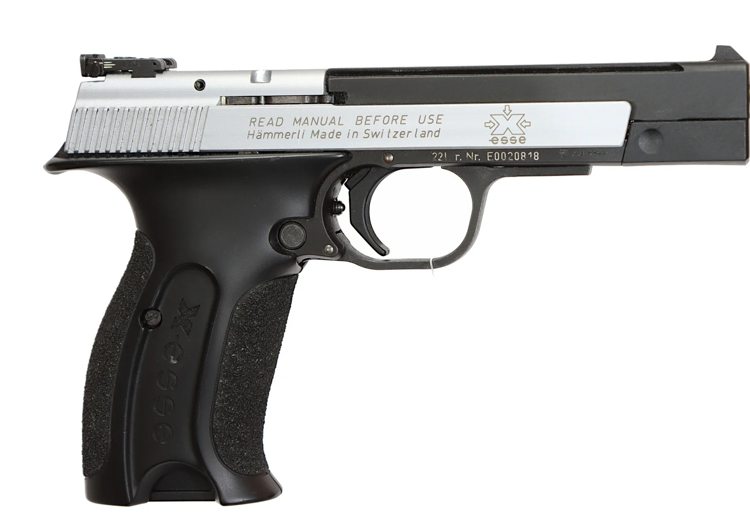 PISTOL, Halvautomatisk, fabrikat Hämmerli, modell X-esse, kaliber .22LR, tillv.nr F0020818, se-nr SE2121770. — Pistols — Walter Borg
