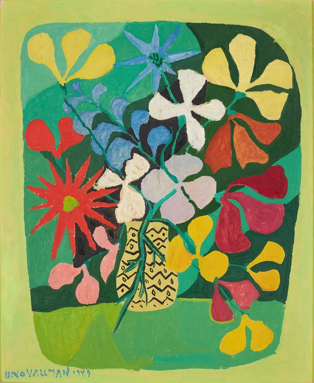 UNO VALLMAN. Blomsterstilleben.
