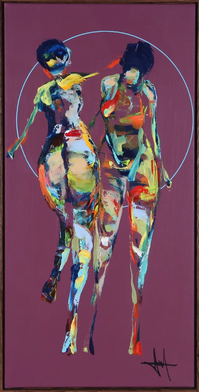 Henrik Busk Andersen. Figure composition. Acrylic on canvas