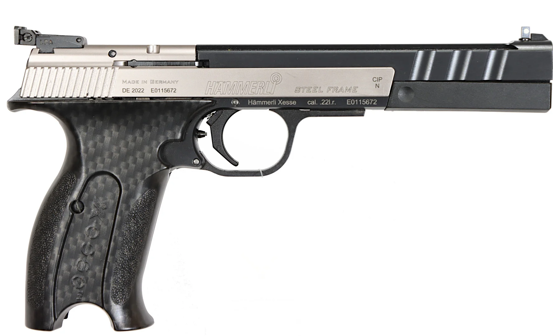 PISTOL, fabrikat Hämmerli, modell X-esse, kaliber .22LR, tillv.nr E0115672, se-nr SE3389867. — Pistols — Walter Borg