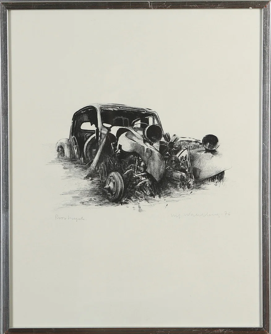 ULF WAHLBERG. Litografi, provtryck, signerad och daterad -76. — Engravings & Prints — Auktionshuset Kolonn