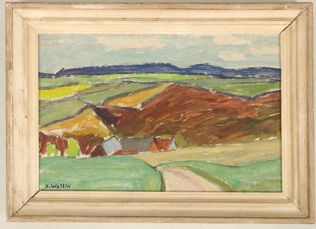 SAM WALLIN. 1915-1992. Olja på pannå, signerad.