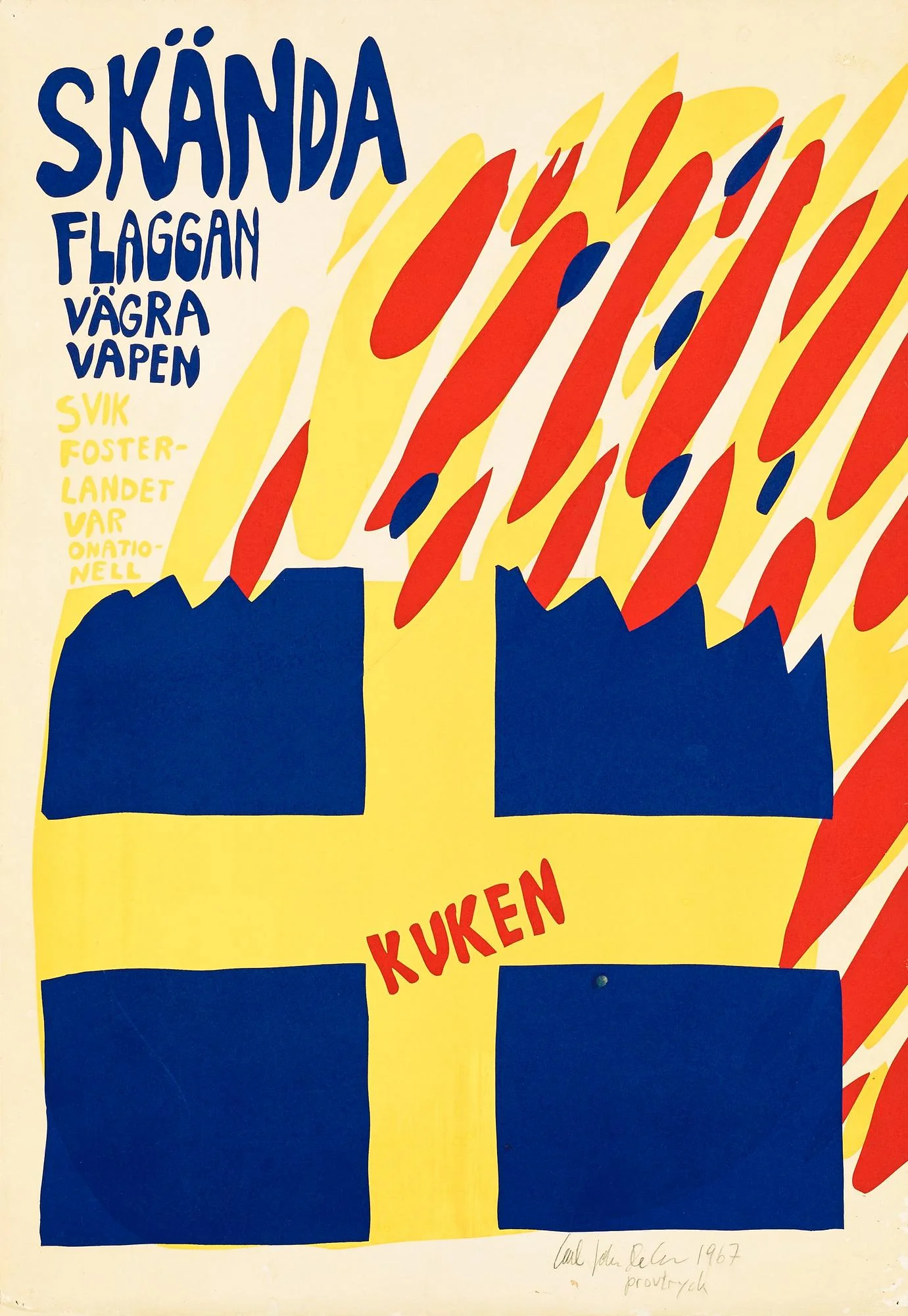 Carl Johan De Geer, "Skända flaggan". — Bukowskis