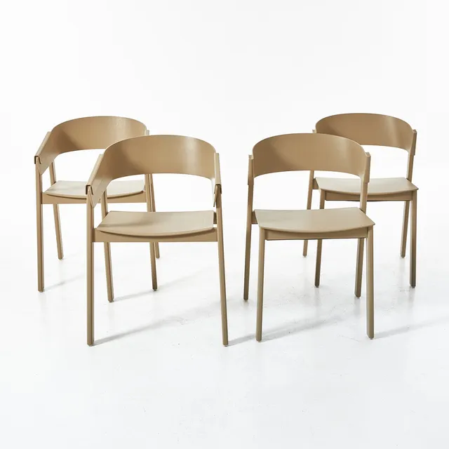 THOMAS BENTZEN. Stolar "Cover", 2+2 stycken, för Muuto, ek och ekfaner.