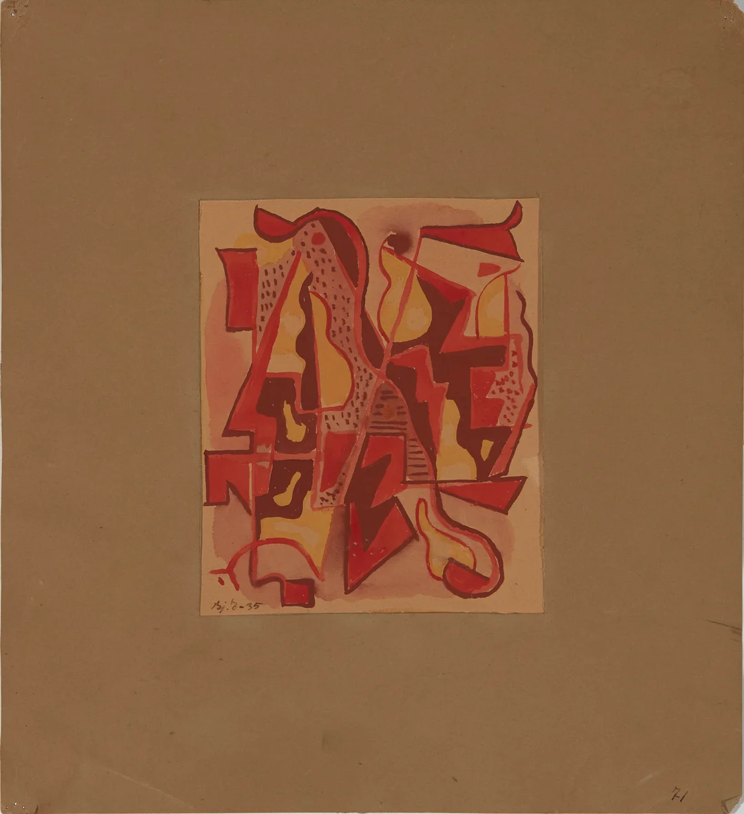 Engebret, Bjarne — "Gouche nr. 15" 1935 — Kunst/Øvrig billedkunst — Blomqvist