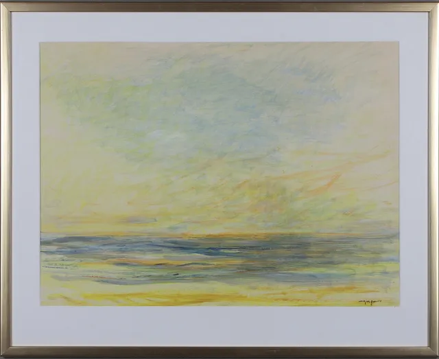 AGNE JOHANSSON. (1921-1987), olja på papper, komposition, signerad.