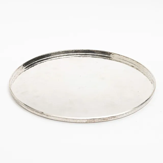 RAY URBAN (1929-2015). Bricka, sterling silver, hamrad yta, stämpelsignerad, 1977.