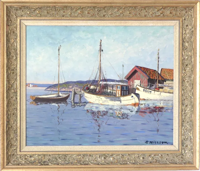 ALGOT NILSSON. olja på duk, signerad.