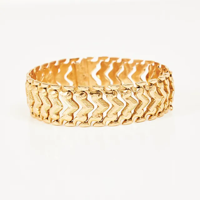 ARMBAND, 18 k guld, fantasilänk, Vicenza/Italien, (1944-1968).