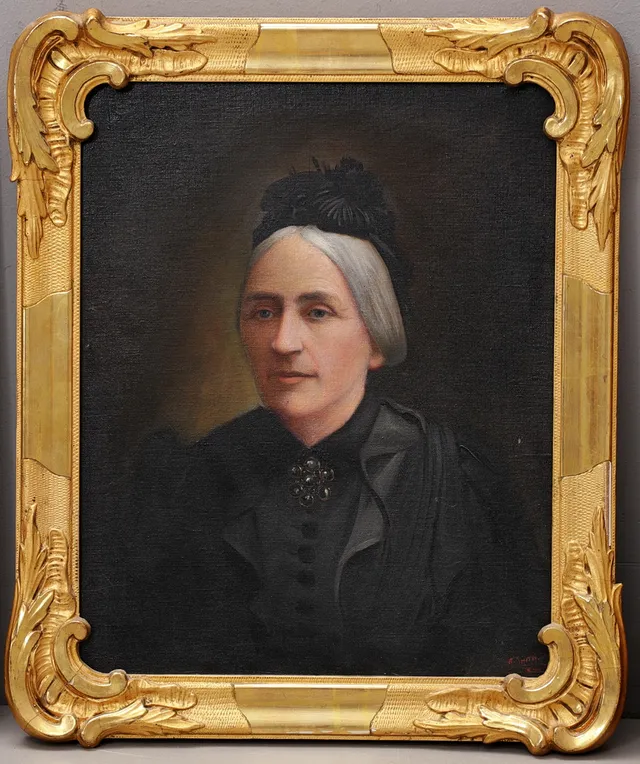 AXEL SMITH. Porträtt, olja på duk, signerad, 1800/1900-tal.