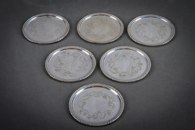 Harald Nielsen for Georg Jensen, seks glasbakker af sterlingsølv (6)