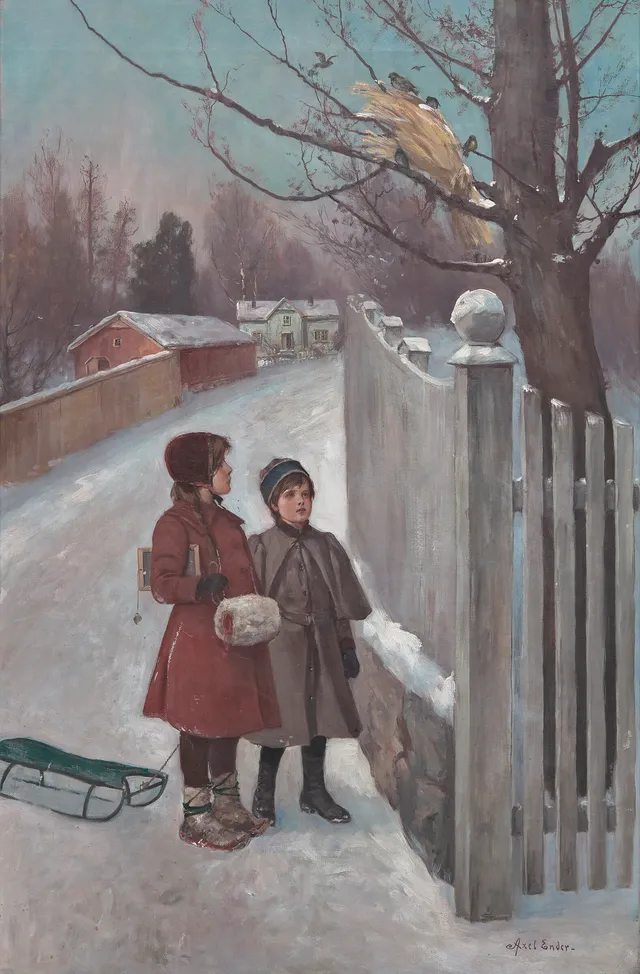Ender, Axel — Barn med kjelke