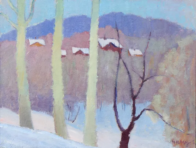 HARRY SAHLIN. Vinterlandskap.