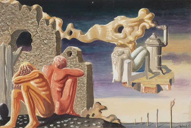 AXEL OLSON (1899-1986). Figurkomposition. Gouache. Utförd 1937.