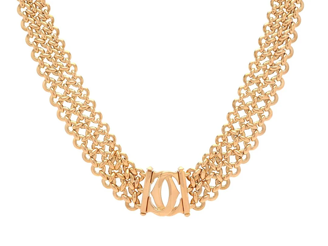 CARTIER, collier, Penelope, 18K guld, serienr. 723195, längd 37,5 cm, vikt 126,8 g. — Smycken/Collier — Kaplans
