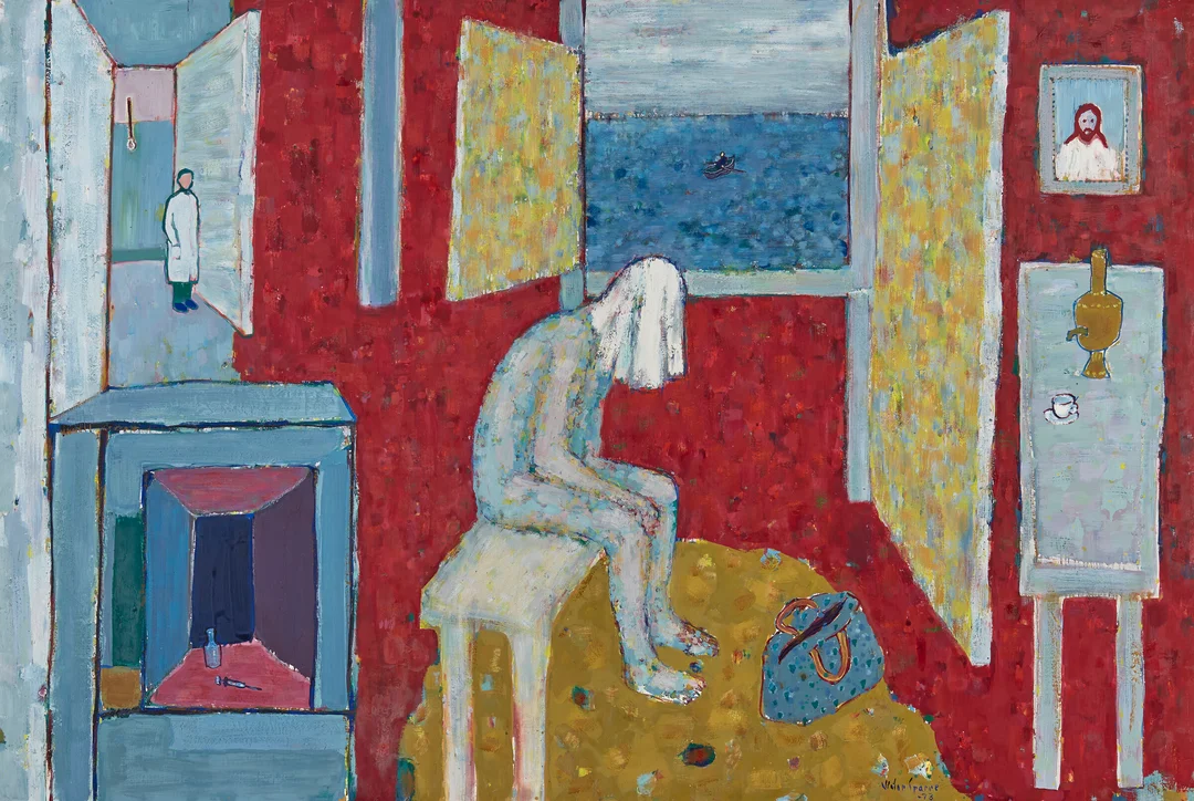 Sparre, Victor — "Bukovsky på tvungen reise" 1973 — Kunst/Maleri — Blomqvist