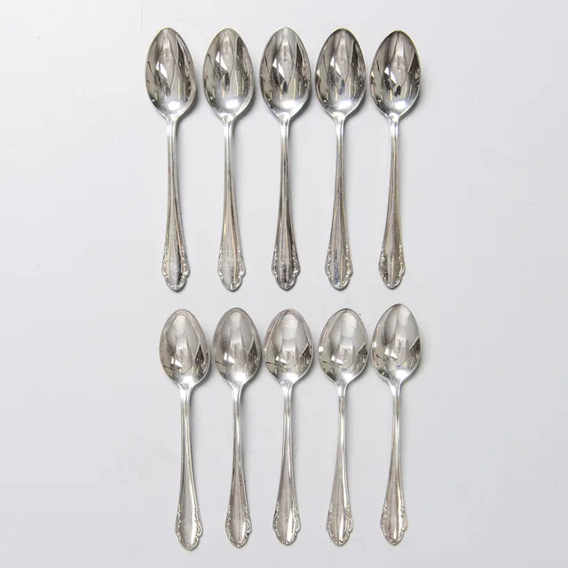 TESKEDAR, 10 st, "Haga", silver, Skandia.