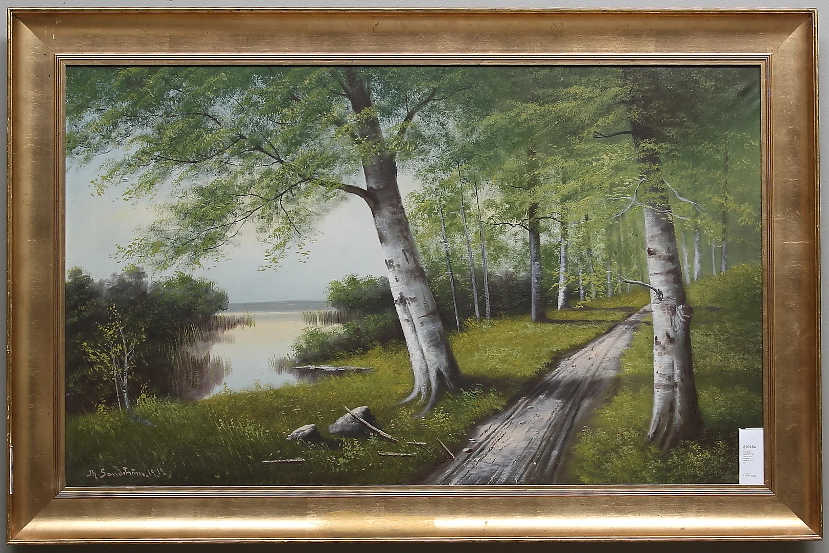THERESIA SANDSTRÖM. Olja på duk, signerad och daterad 1912. — Paintings — Gomér & Andersson Linköping