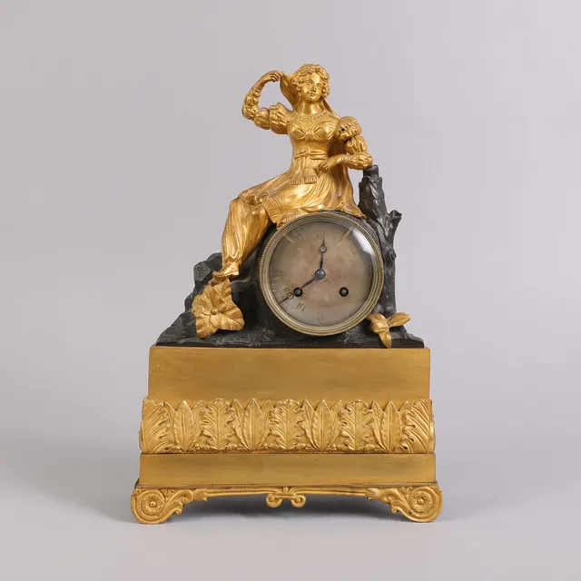 Fransk Louis Philippe / senempire kaminur af bronze, ca. 1830.