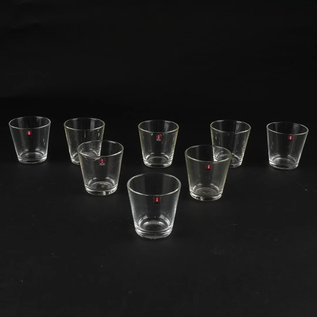 KAJ FRANCK. Selterglas "Kartio", 8 st, Iittala, 2000-tal. — Tableware — Auktionsfirma Kenneth Svensson i Kalmar