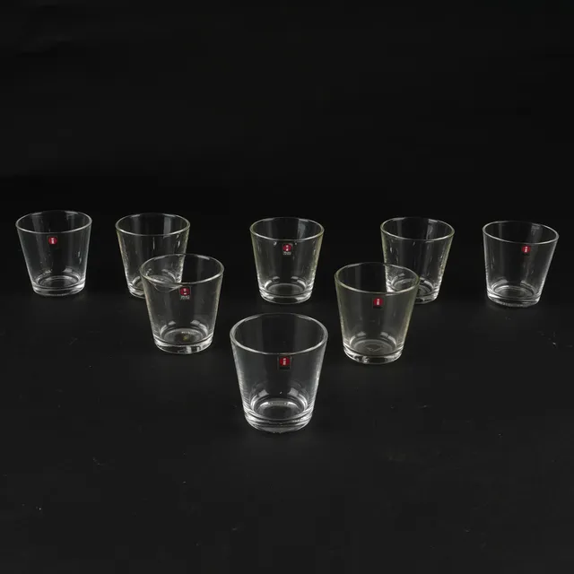 KAJ FRANCK. Selterglas "Kartio", 8 st, Iittala, 2000-tal.