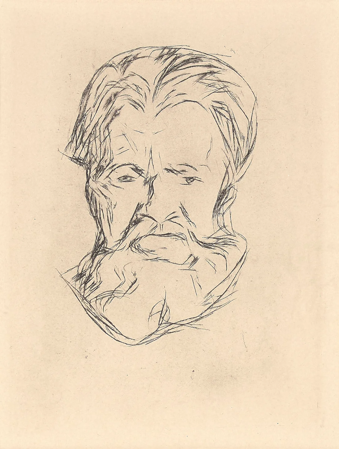 Munch, Edvard — "Mannshode" 1906/1917-18 — Kunst/Grafikk — Blomqvist