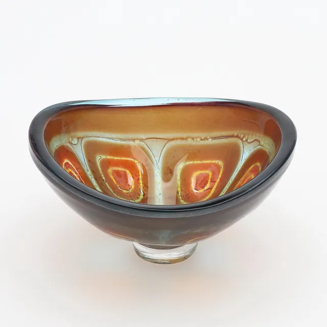 SVEN PALMQVIST. "RAVENNA", SKÅL, GLAS, ORREFORS 1951.