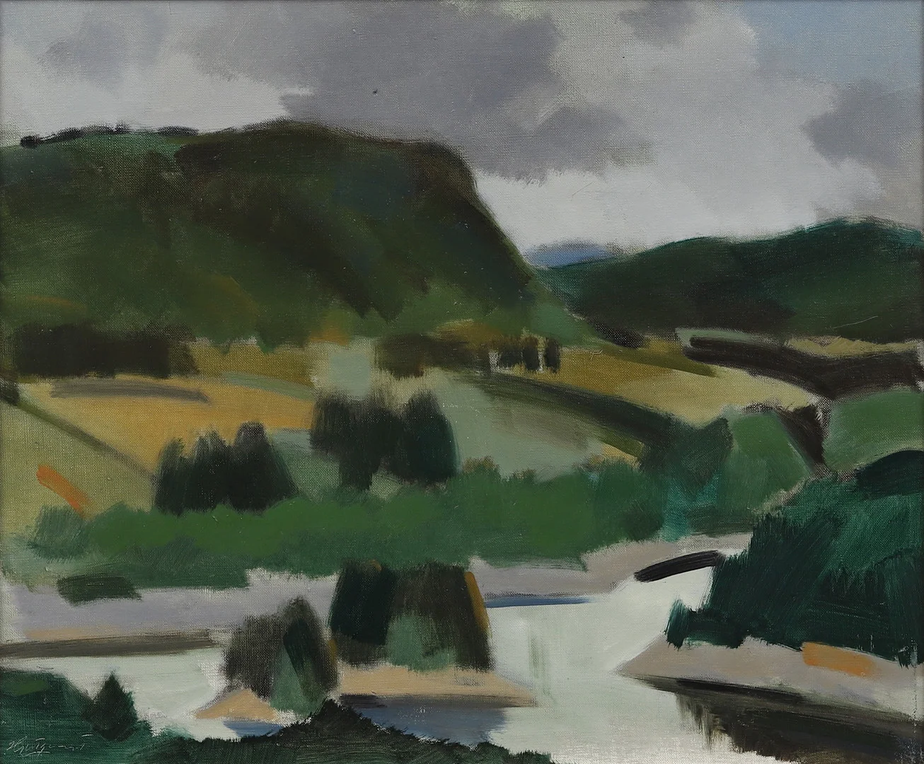 IVAR HJERTQVIST. Multråberget, olja på duk, signerad. — Paintings — Garpenhus Auktioner