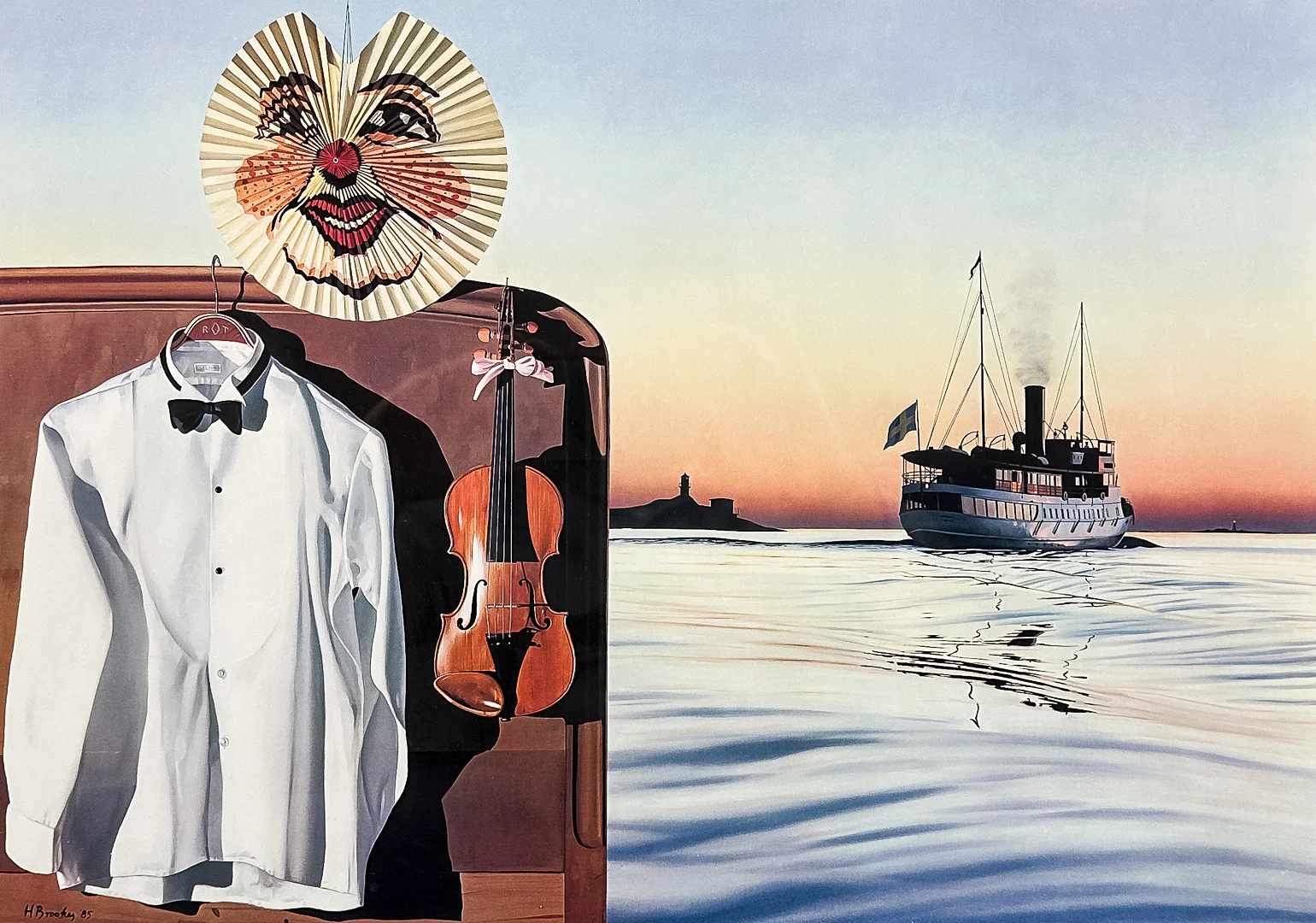 HOWARD BROOKES. OFFSETTRYCK, "The Marstrand Portfolio 85", Signerad. — Engravings & Prints — Auktionshuset STO Bohuslän