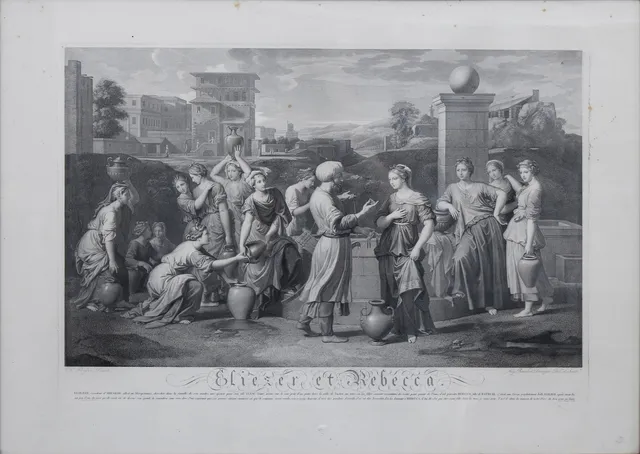 AFTER NICOLAS POUSSIN. Rebecca and Eliezer.