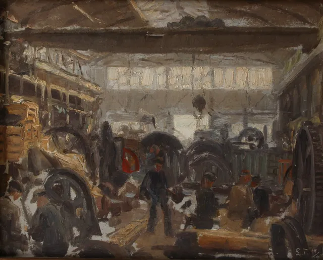 Laurits Tuxen. 'From F.L. Smidth's machine hall'