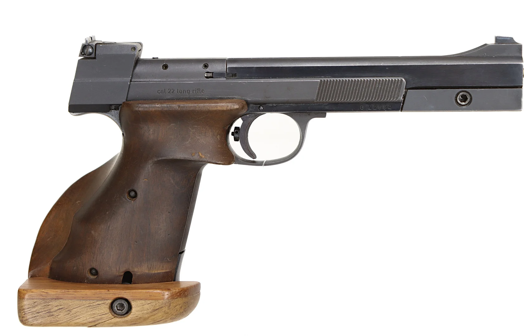 42. PISTOL, Halvautomatisk, fabrikat Hämmerli, modell 208, kaliber .22LR, tillv.nr G22682, se-nr SE1391366. — Pistols — Walter Borg