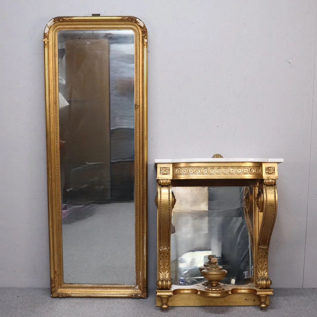 SPEGEL med konsolbord, senempire, 1800-tal. — Mirrors — Markus Auktioner