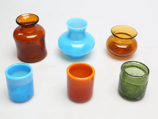 KONSTGLAS, 6 delar, Erik Höglund, Boda.