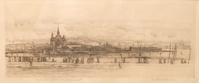 UNO STALLARHOLM. ETSNING. "NORDISKA MUSEET OCH GALÄRVARVET".