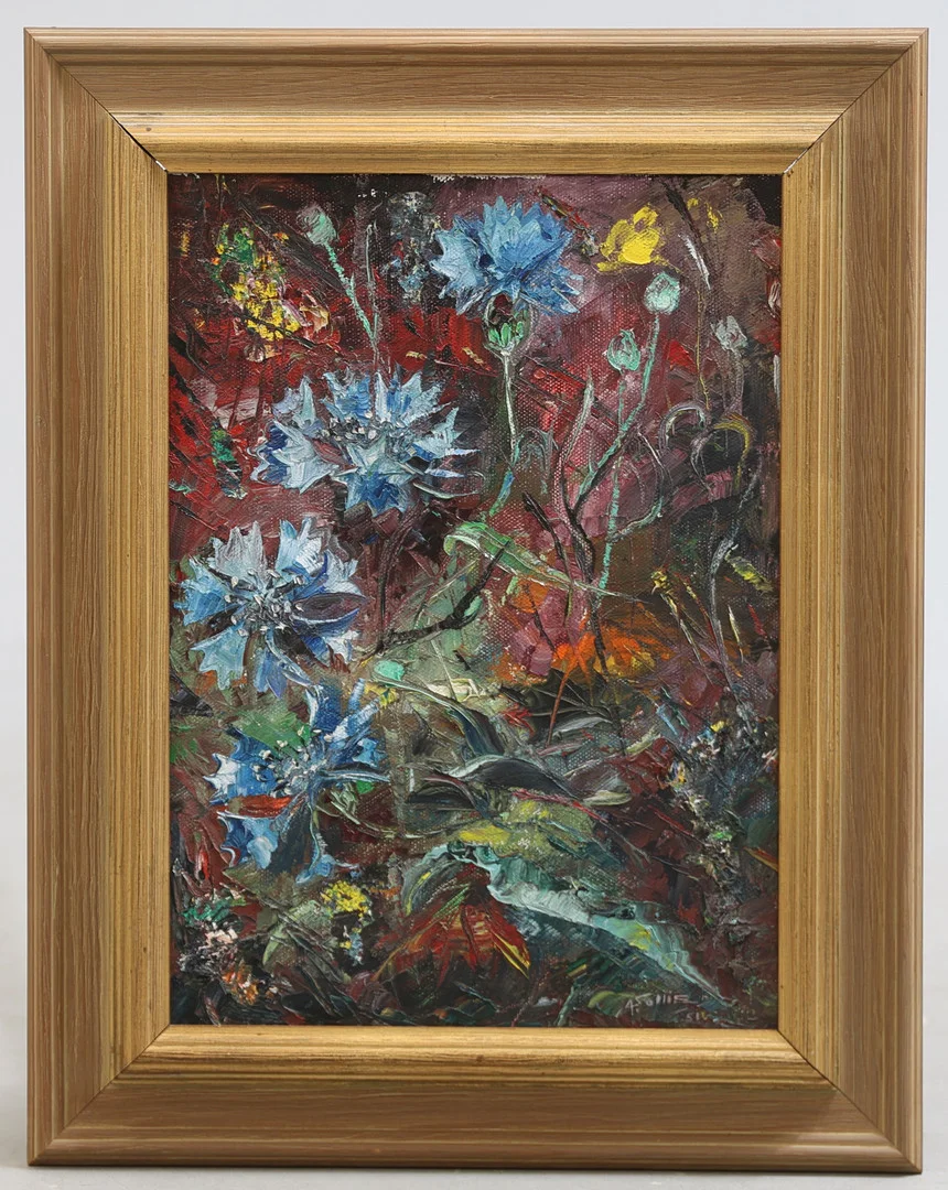 OIDENTIFIERAD KONSTNÄR. olja på pannå, signerad. — Paintings — Gomér & Andersson Nyköping