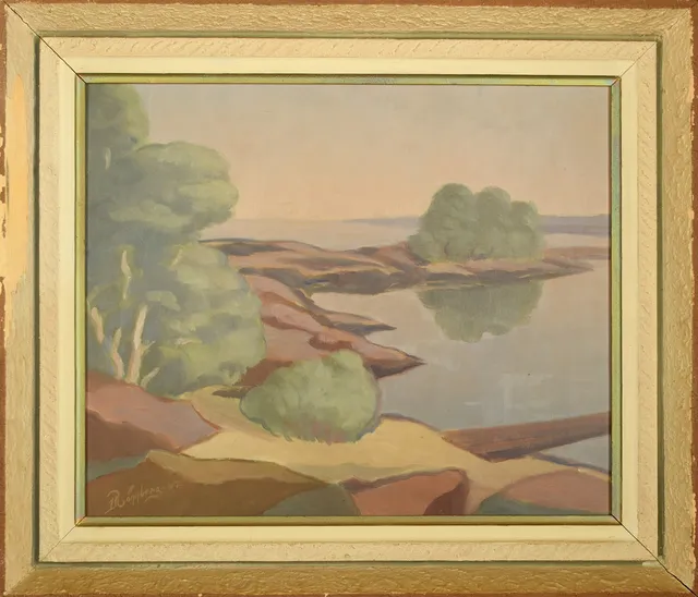 IVAR RÖNNBERG. Olja på pannå, signerad, daterad 1947.